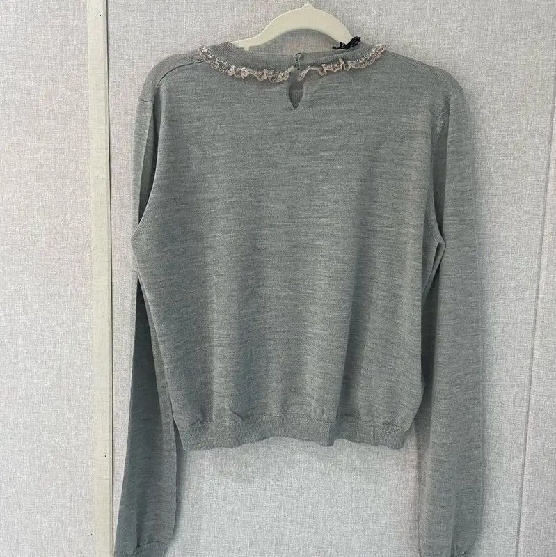 Miu Miu Miu Miu Gray Cashmere Sweater for Women 0089 Size XL / US 12-14 / IT 48-50 - 3 Thumbnail