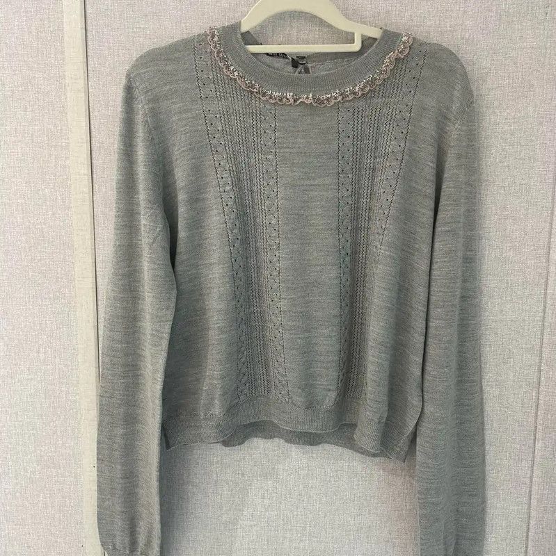 Miu Miu Miu Miu Gray Cashmere Sweater for Women 0089 Size XL / US 12-14 / IT 48-50 - 2 Thumbnail