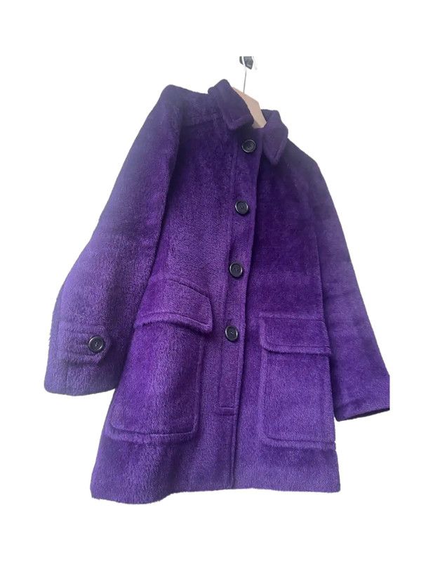 Miu Miu Miu Miu Deep Purple Wool Winter Coat 0089 Size M / US 6-8 / IT 42-44 - 3 Thumbnail
