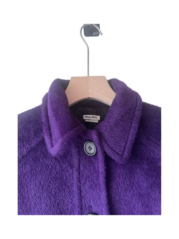 Miu Miu Miu Miu Deep Purple Wool Winter Coat 0089 Size M / US 6-8 / IT 42-44 - 6 Thumbnail