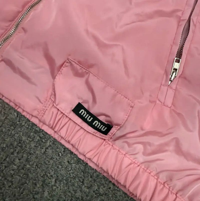 Miu Miu Miu Miu Pink Nylon Women's Jacket 0089 Size M / US 6-8 / IT 42-44 - 3 Thumbnail