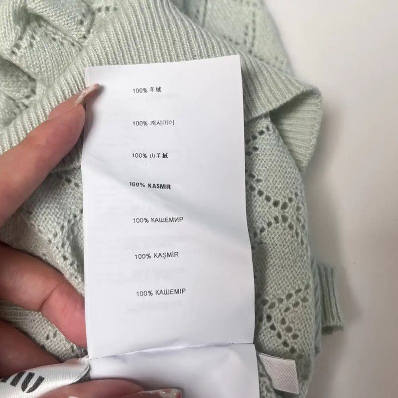 Miu Miu Miu Miu Summer Green Short Sleeve Pullover 0089 Size XS / US 0-2 / IT 36-38 - 3 Thumbnail