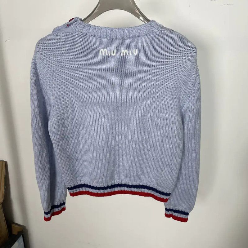 Miu Miu Miu Miu Cartoon Pattern Long Sleeve Sweatshirt 0089 Size L / US 10 / IT 46 - 2 Thumbnail