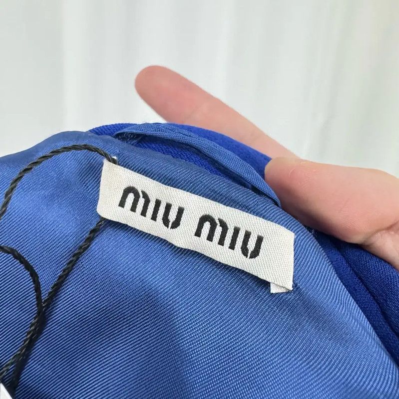 Miu Miu Miu Miu Embroidered Blue Wool Jacket 0089 Size M / US 6-8 / IT 42-44 - 5 Thumbnail