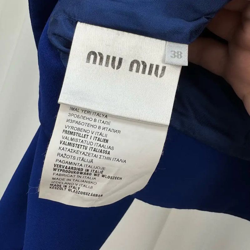 Miu Miu Miu Miu Embroidered Blue Wool Jacket 0089 Size M / US 6-8 / IT 42-44 - 6 Thumbnail
