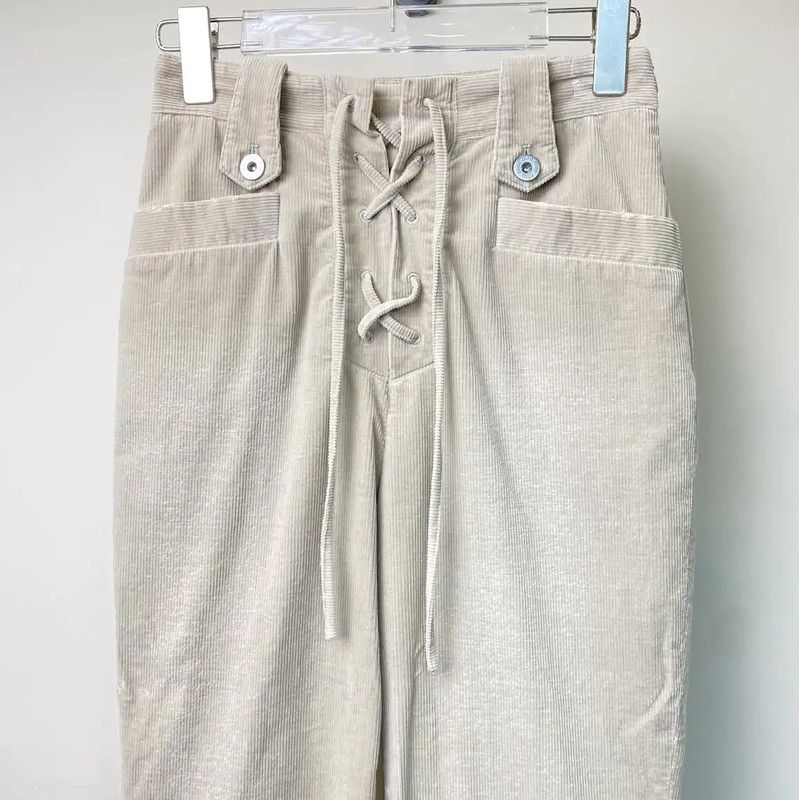 Miu Miu Miu Miu Casual Pants in Light Brown Cotton 0089 Size 23" - 3 Thumbnail
