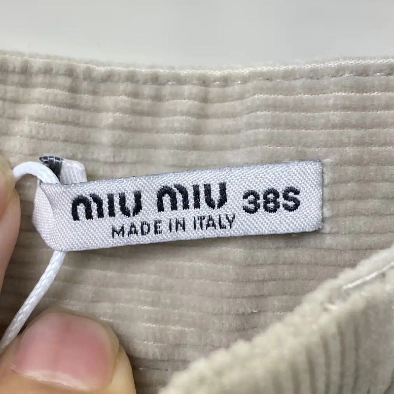 Miu Miu Miu Miu Casual Pants in Light Brown Cotton 0089 Size 23" - 7 Thumbnail