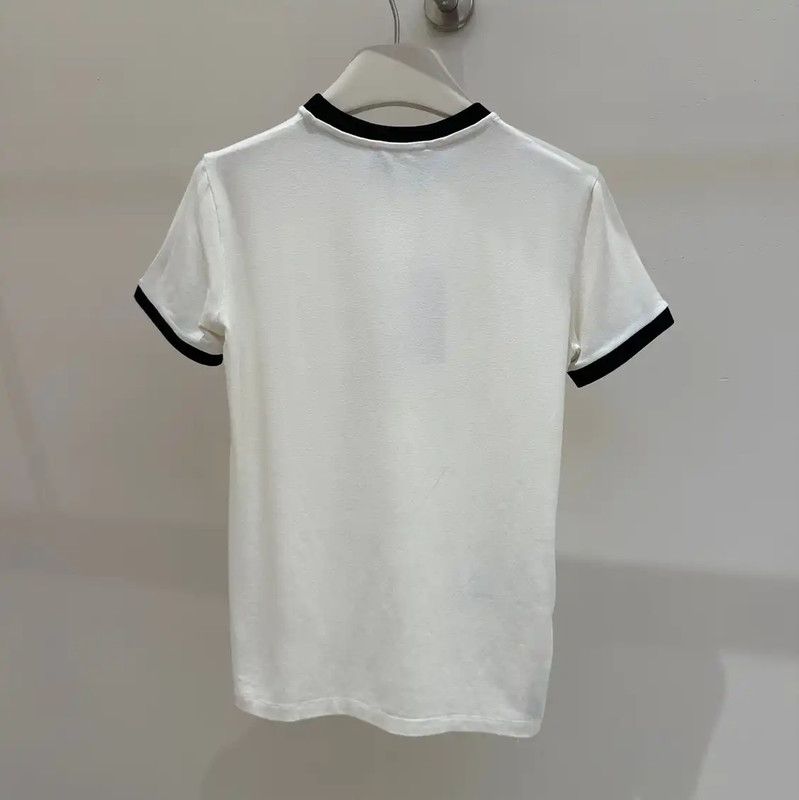 Miu Miu White Cotton Graphic T-Shirt 0089