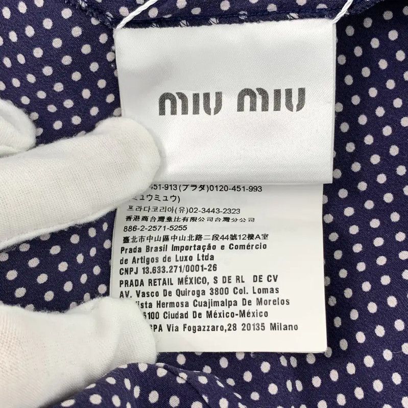 Miu Miu Miu Miu Blue Silk Dress for Women 0089 Size S / US 4 / IT 40 - 6 Thumbnail