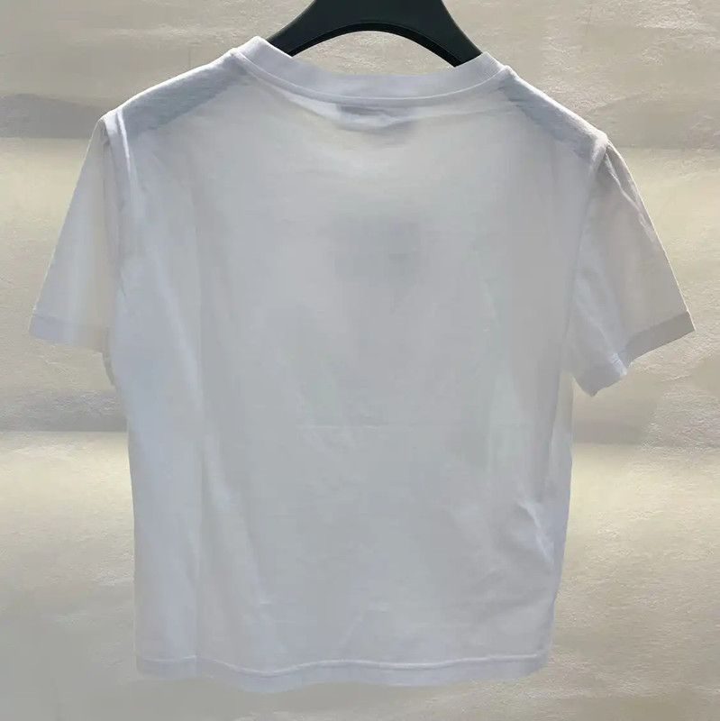 Miu Miu Miu Miu White Cotton Women's T-Shirt 0089 Size XS / US 0-2 / IT 36-38 - 2 Thumbnail