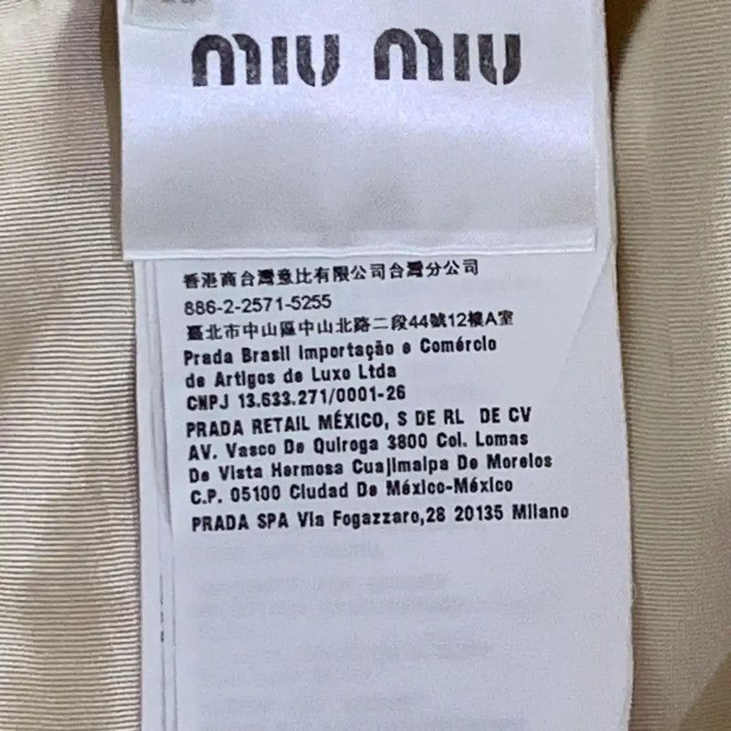 Miu Miu Miu Miu Beige Wool Logo-Trimmed Coat 0089 Size M / US 6-8 / IT 42-44 - 6 Thumbnail