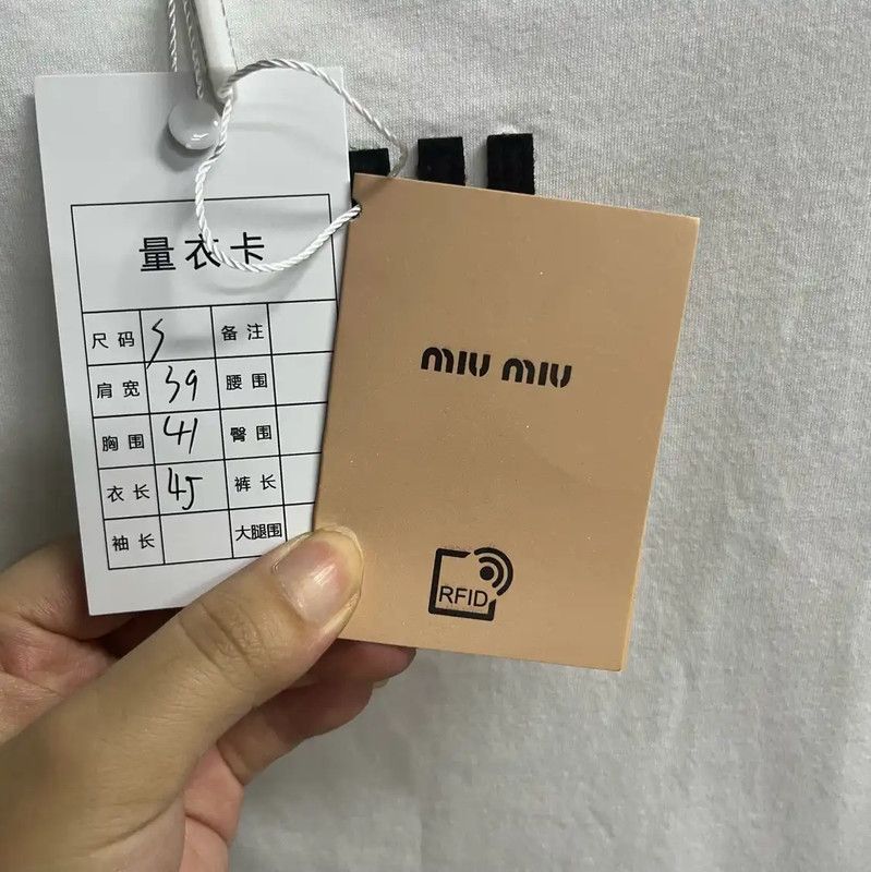 Miu Miu Miu Miu White Cotton Women's T-Shirt 0089 Size XS / US 0-2 / IT 36-38 - 2 Thumbnail