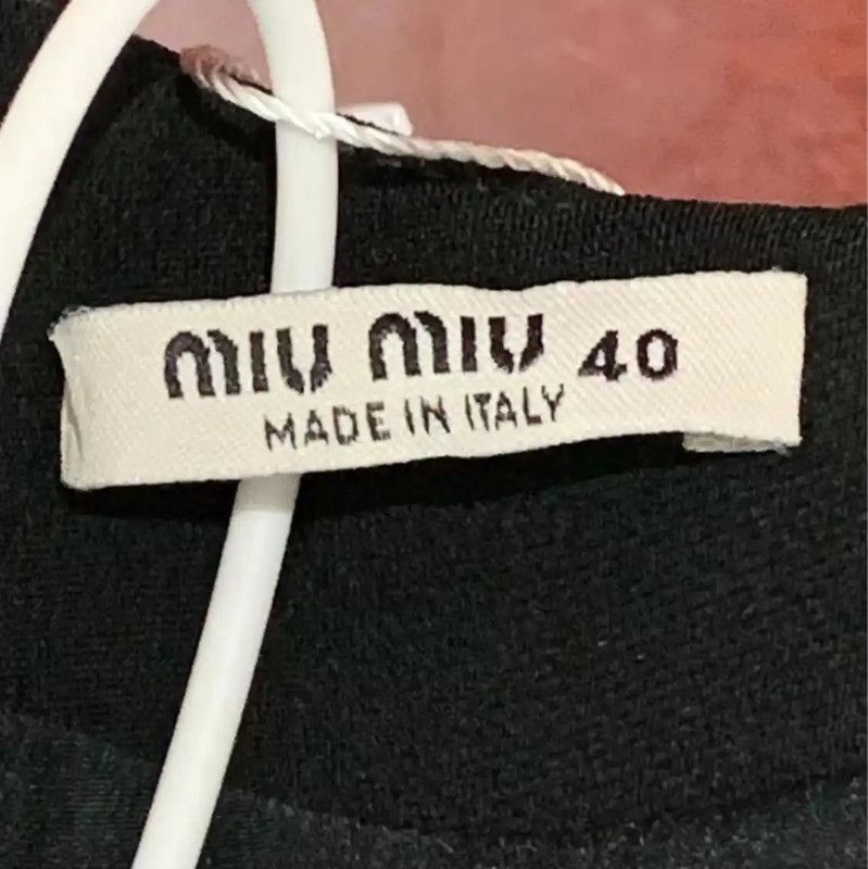 Miu Miu Miu Miu Black Cotton Dress in Size M 0089 Size M / US 6-8 / IT 42-44 - 5 Thumbnail
