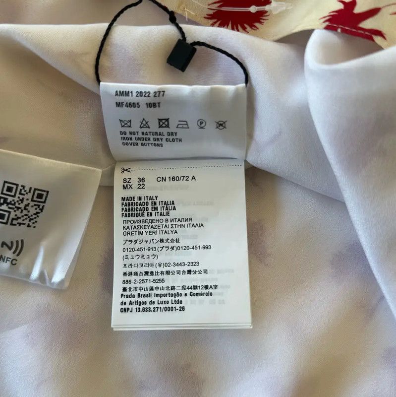 Miu Miu Miu Miu Floral Print Silk Dress Summer Edition 0089 Size S / US 4 / IT 40 - 5 Thumbnail