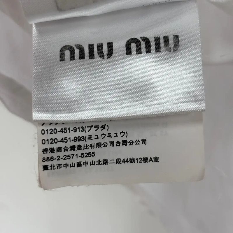 Miu Miu Miu Miu White Short Sleeve T-Shirt 0089 Size S / US 4 / IT 40 - 5 Thumbnail