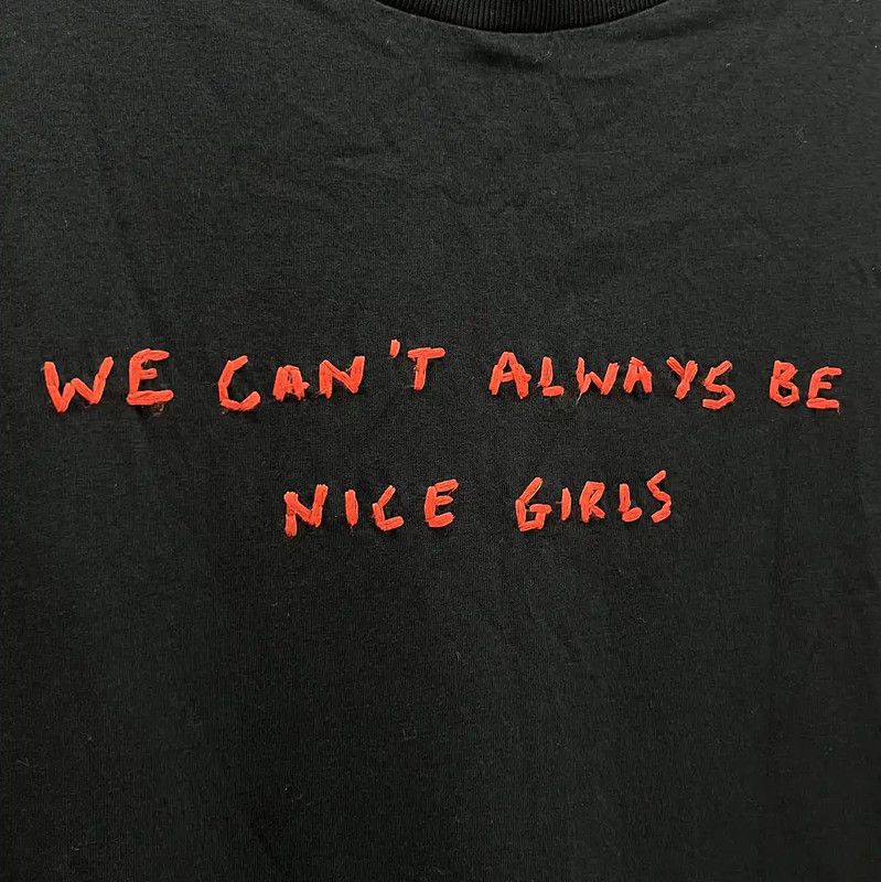 Miu Miu Miu Miu Black Cotton Tee with Slogan 0089 Size XS / US 0-2 / IT 36-38 - 2 Thumbnail