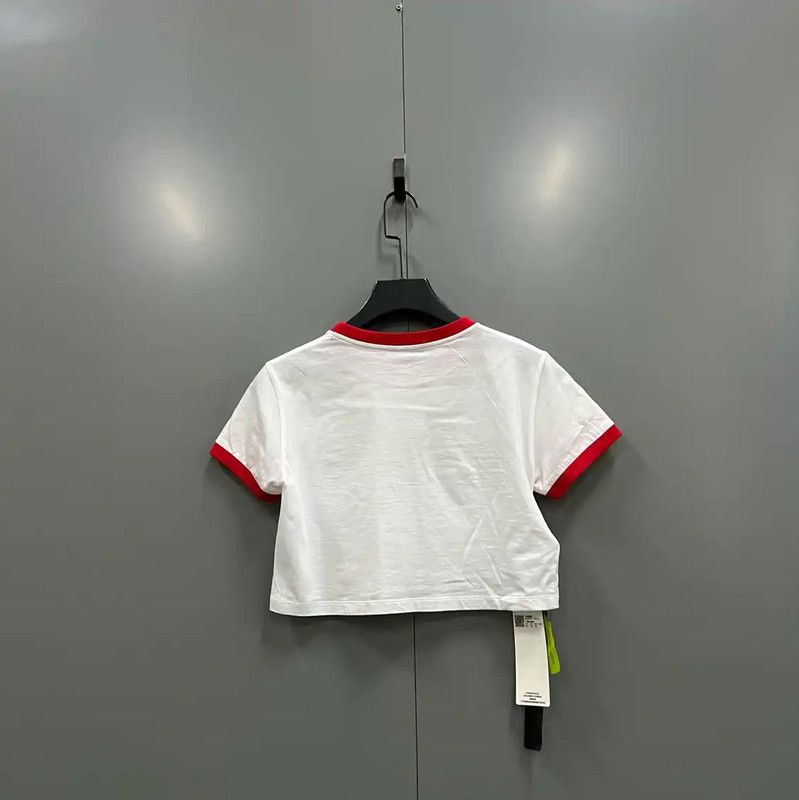 Miu Miu Miu Miu Summer White Logo Crop T-Shirt 0089 Size M / US 6-8 / IT 42-44 - 3 Thumbnail