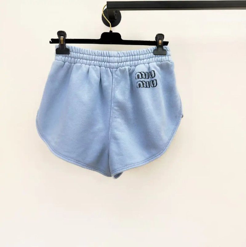 Miu Miu Miu Miu Light Blue Women's Shorts 0089 Size 23" - 2 Thumbnail