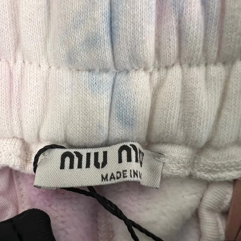 Miu Miu Miu Miu Women's Casual Cotton Pants in White 0089 Size 23" - 3 Thumbnail