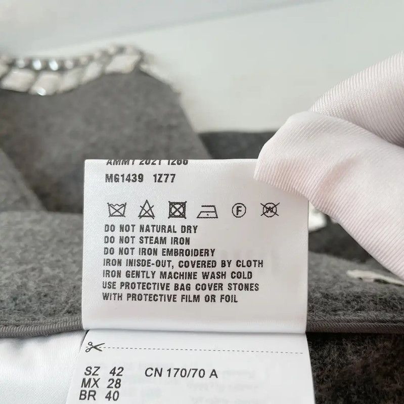 Miu Miu Gray Wool A-Line Skirt for Women 0089