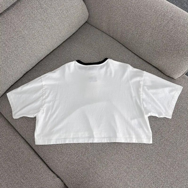 Miu Miu Miu Miu White Cotton Crop T-Shirt 0089 Size XS / US 0-2 / IT 36-38 - 2 Thumbnail
