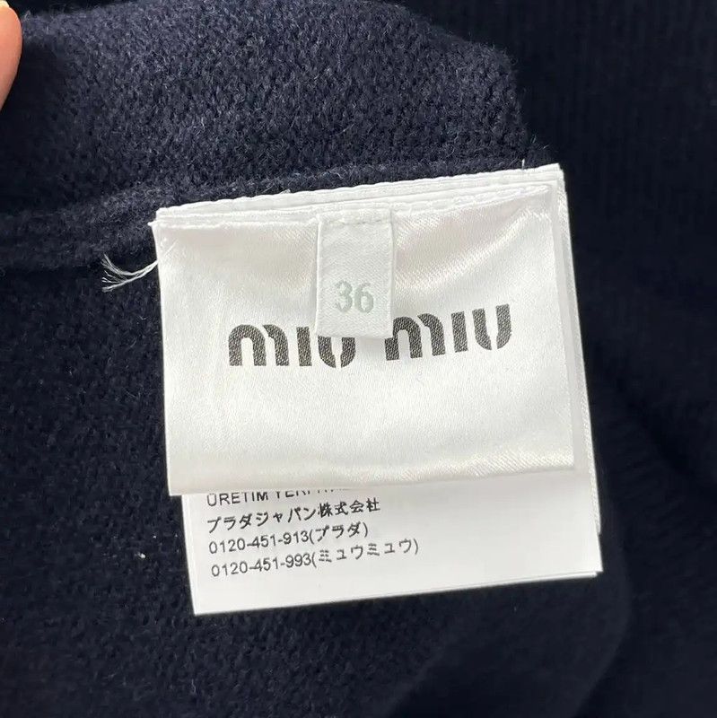 Miu Miu Miu Miu Black Wool Pullover Sweater 0089 Size M / US 6-8 / IT 42-44 - 5 Thumbnail
