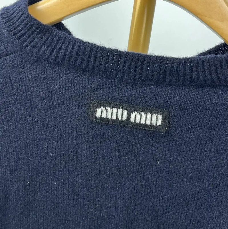 Miu Miu Miu Miu Black Wool Pullover Sweater 0089 Size L / US 10 / IT 46 - 6 Thumbnail