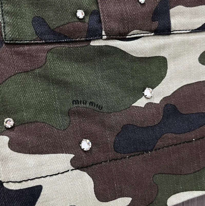 Miu Miu Miu Miu Women's Cotton Camouflage Skirt 0089 Size 23" - 5 Thumbnail
