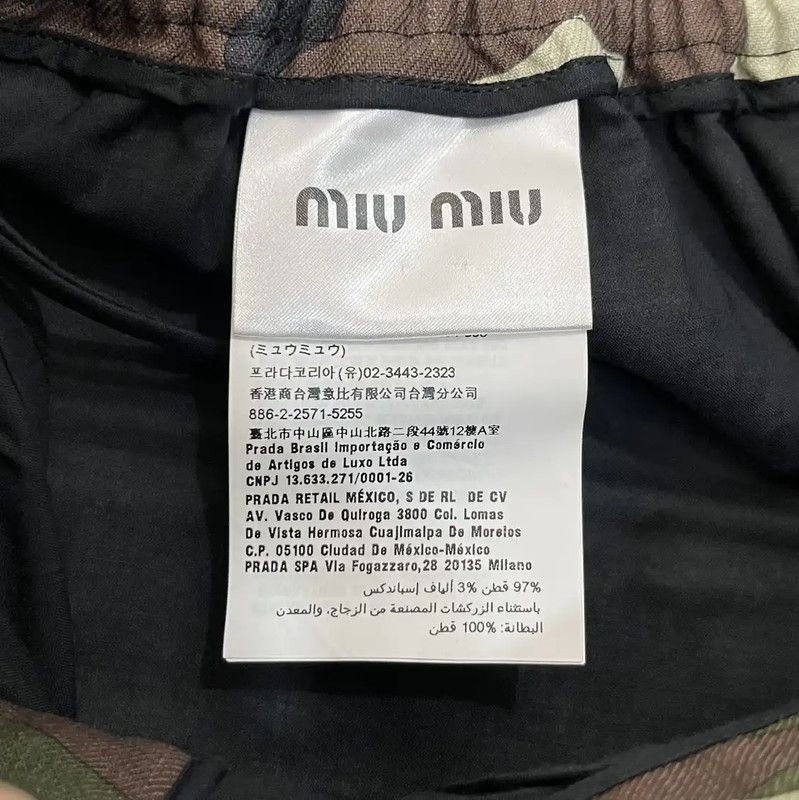 Miu Miu Miu Miu Women's Cotton Camouflage Skirt 0089 Size 23" - 7 Thumbnail