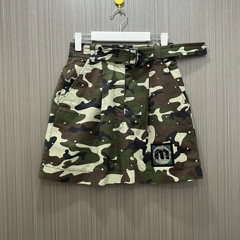 Miu Miu Miu Miu Women's Cotton Camouflage Skirt 0089 Size 23" - 10 Thumbnail