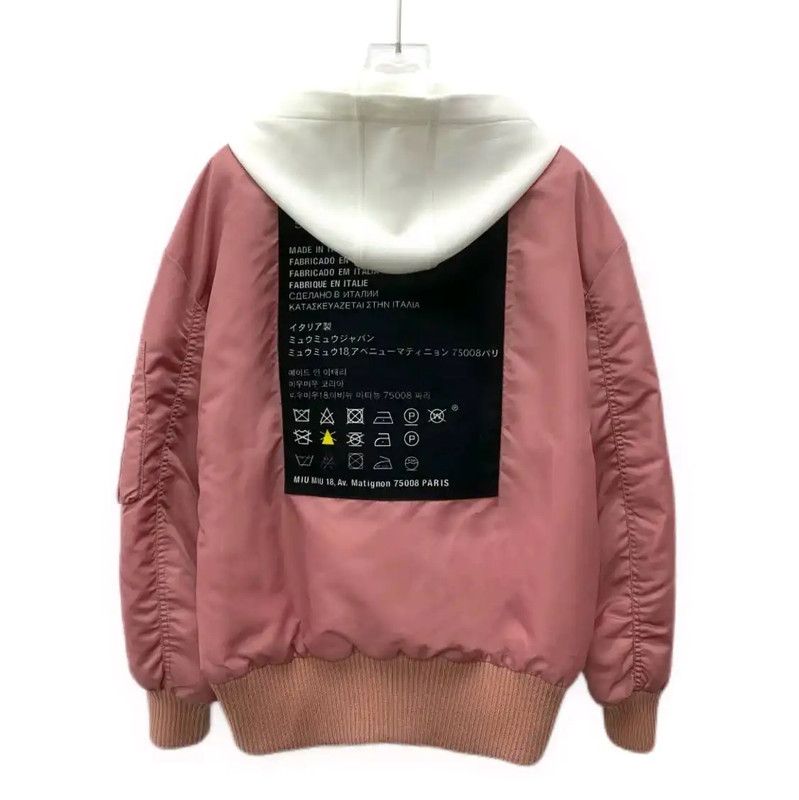 Miu Miu Miu Miu Pink Women's Jacket with Hood 0089 Size L / US 10 / IT 46 - 2 Thumbnail