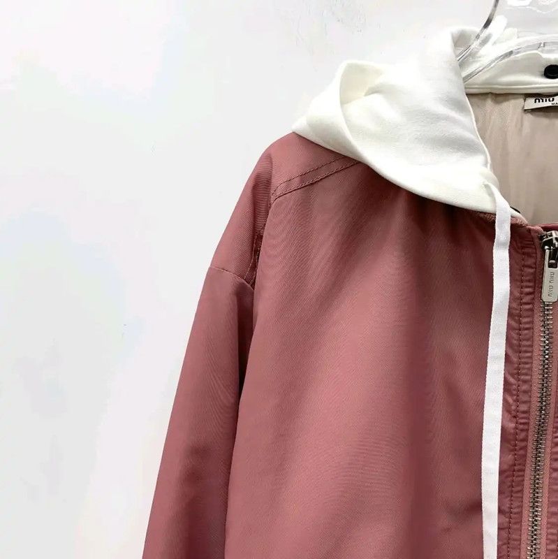 Miu Miu Miu Miu Pink Women's Jacket with Hood 0089 Size L / US 10 / IT 46 - 3 Thumbnail