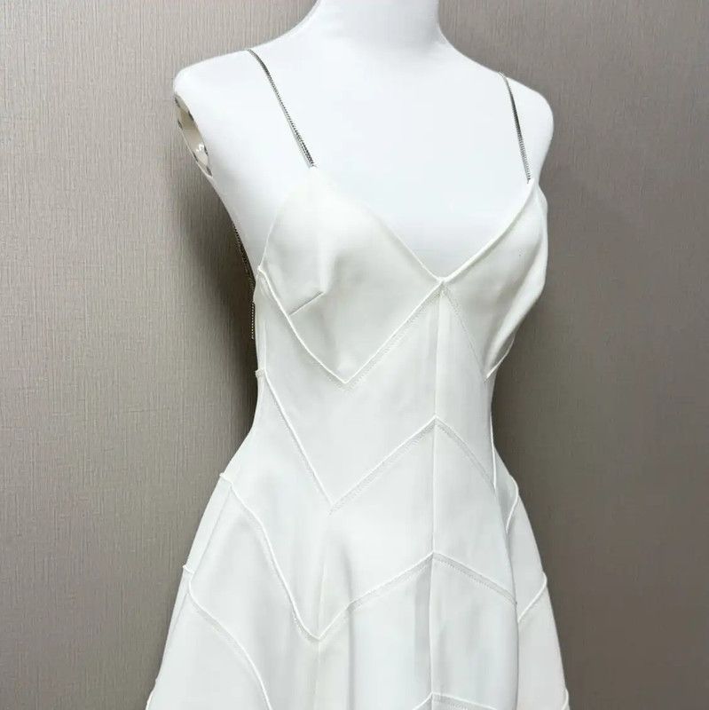 Miu Miu Miu Miu White Sleeveless Summer Dress 0089 Size S / US 4 / IT 40 - 4 Thumbnail