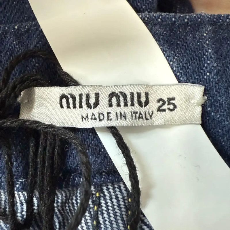 Miu Miu Miu Miu Blue Cotton Women's Denim Pants 0089 Size 26" / US 2 / IT 38 - 6 Thumbnail