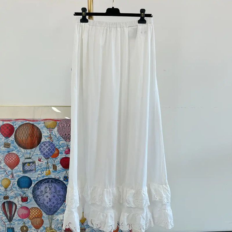 Miu Miu Miu Miu White Long Skirt for Women 0089 Size 40" / US 18 - 2 Thumbnail