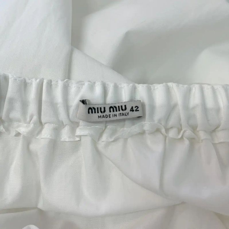 Miu Miu Miu Miu White Long Skirt for Women 0089 Size 40" / US 18 - 6 Thumbnail
