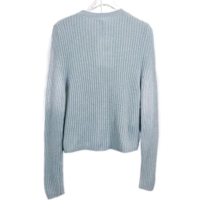 Miu Miu Miu Miu Light Blue Cotton Long Sleeve Pullover 0089 Size XXS / US 00 / IT 34 - 2 Thumbnail