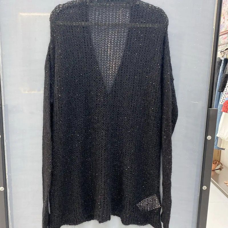 Miu Miu Miu Miu Black Cardigan Sweater for Women 0089 Size L / US 10 / IT 46 - 2 Thumbnail
