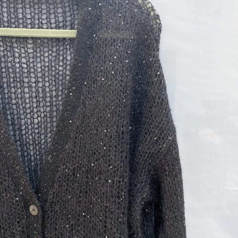 Miu Miu Miu Miu Black Cardigan Sweater for Women 0089 Size L / US 10 / IT 46 - 4 Thumbnail