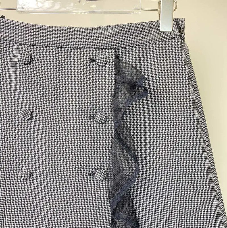 Miu Miu Miu Miu Gray Cotton Women's Skirt 0089 Size 23" - 3 Thumbnail