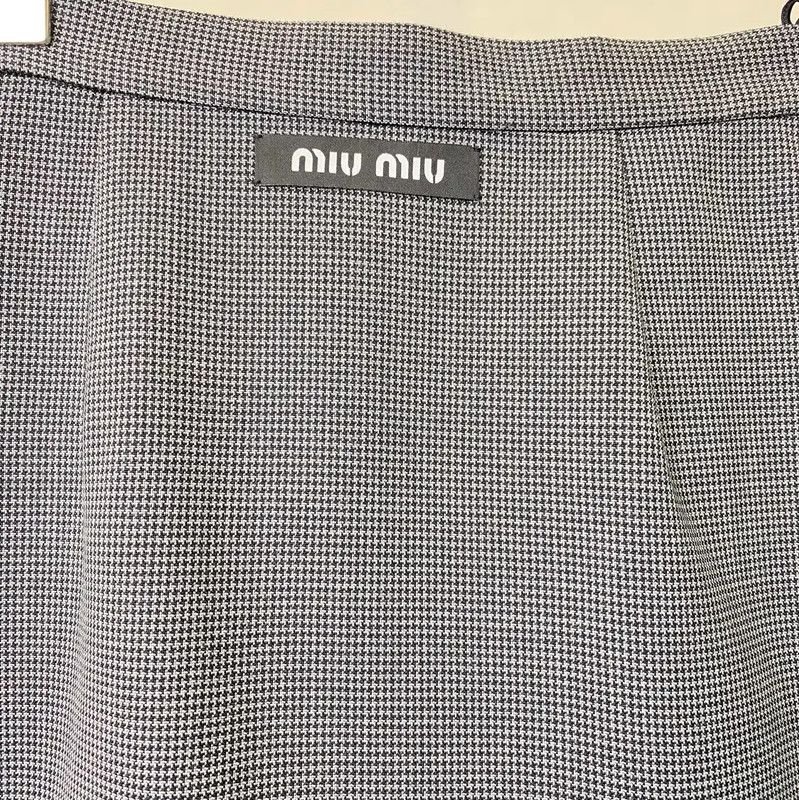 Miu Miu Miu Miu Gray Cotton Women's Skirt 0089 Size 23" - 4 Thumbnail