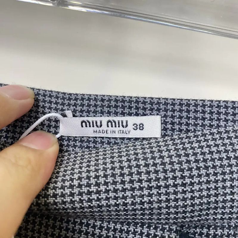 Miu Miu Miu Miu Gray Cotton Women's Skirt 0089 Size 23" - 6 Thumbnail