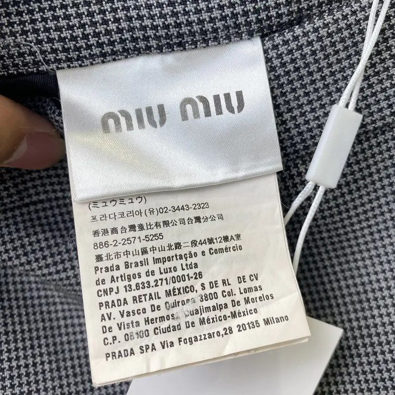 Miu Miu Miu Miu Gray Cotton Women's Skirt 0089 Size 23" - 7 Thumbnail