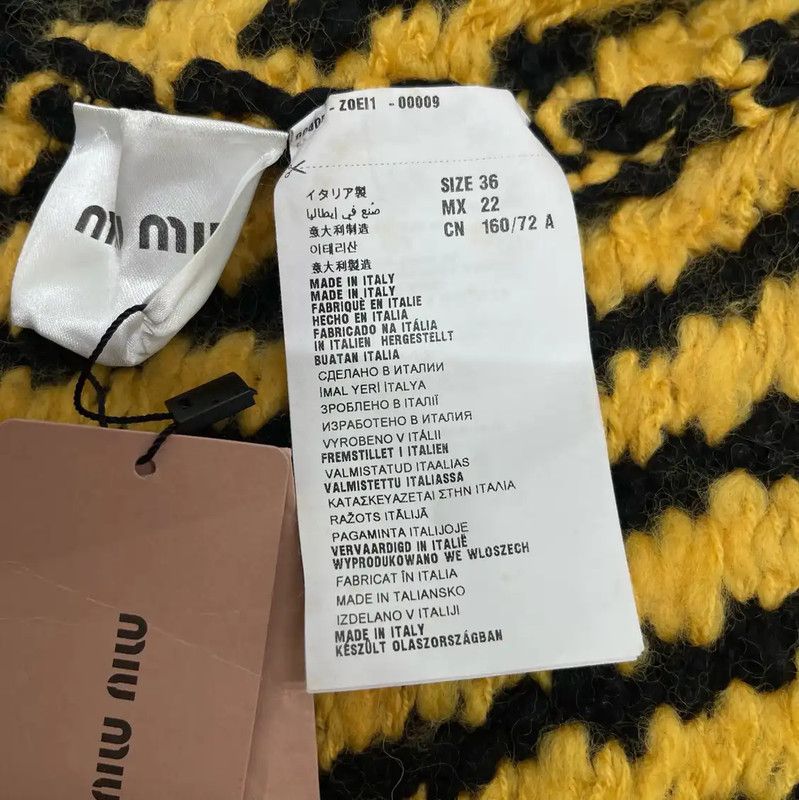 Miu Miu Miu Miu Yellow Wool Sweater for Women 0089 Size M / US 6-8 / IT 42-44 - 7 Thumbnail