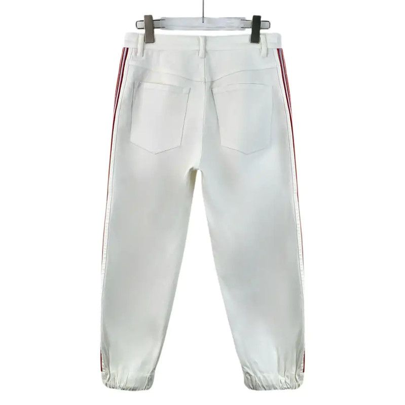 Miu Miu Miu Miu White Cotton Women's Casual Pants 0089 Size 23" - 2 Thumbnail
