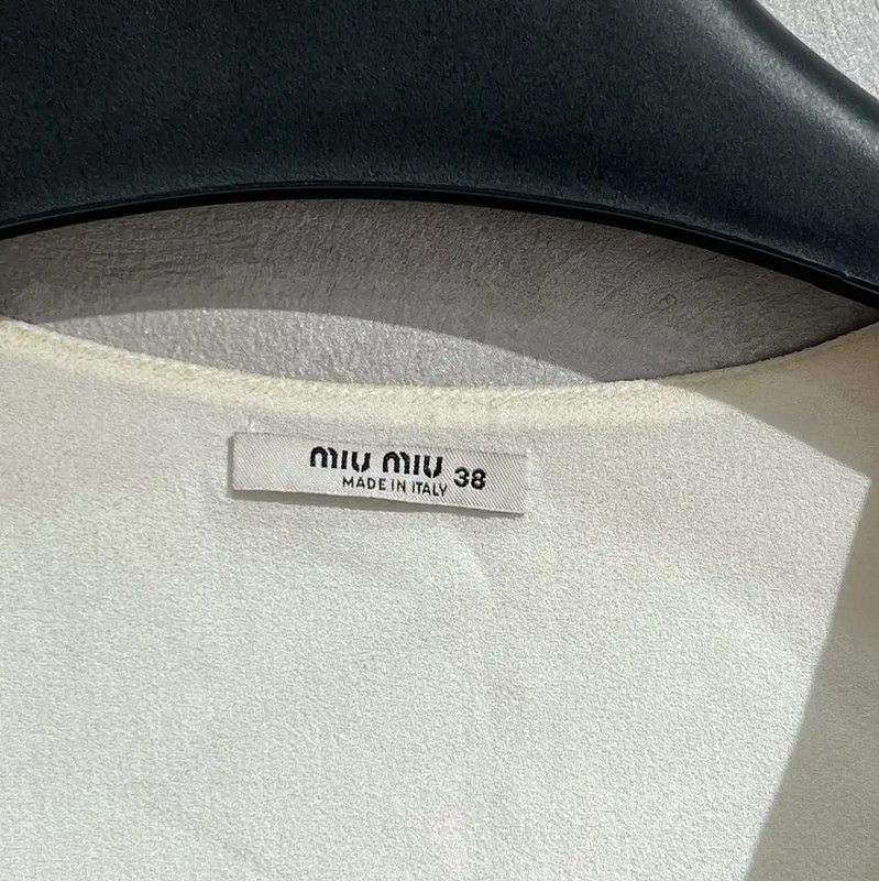 Miu Miu Miu Miu Black Polyester Dress with Collar 0089 Size M / US 6-8 / IT 42-44 - 3 Thumbnail