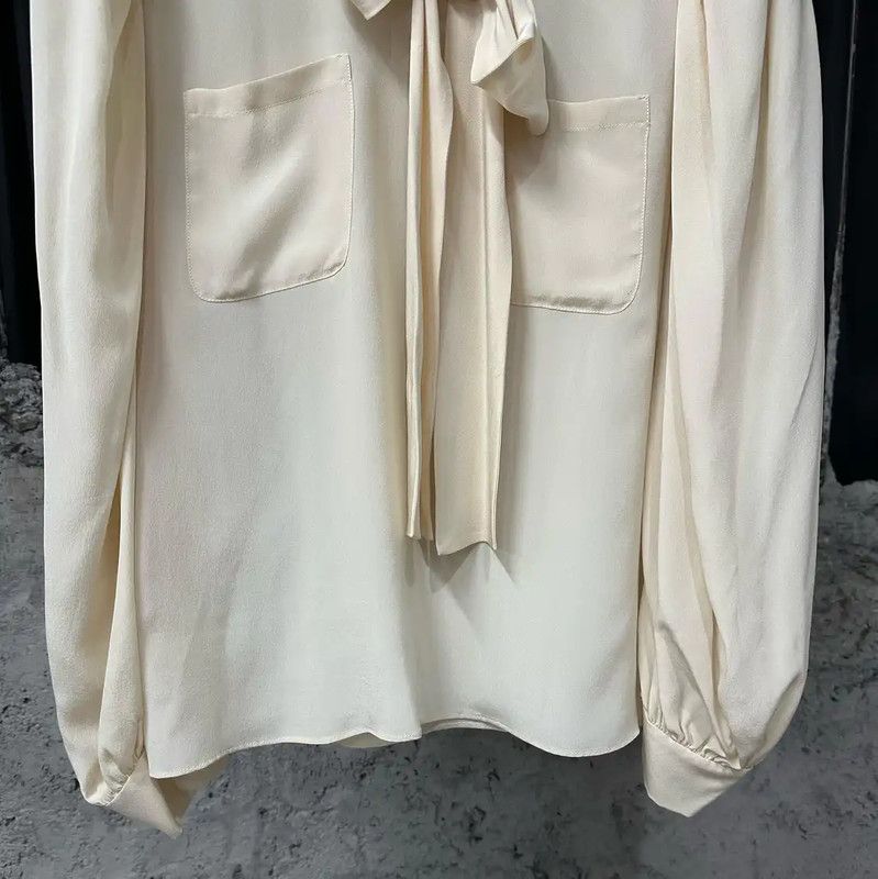 Miu Miu Miu Miu Beige Long Sleeve Short Top 0089 Size ONE SIZE - 4 Thumbnail