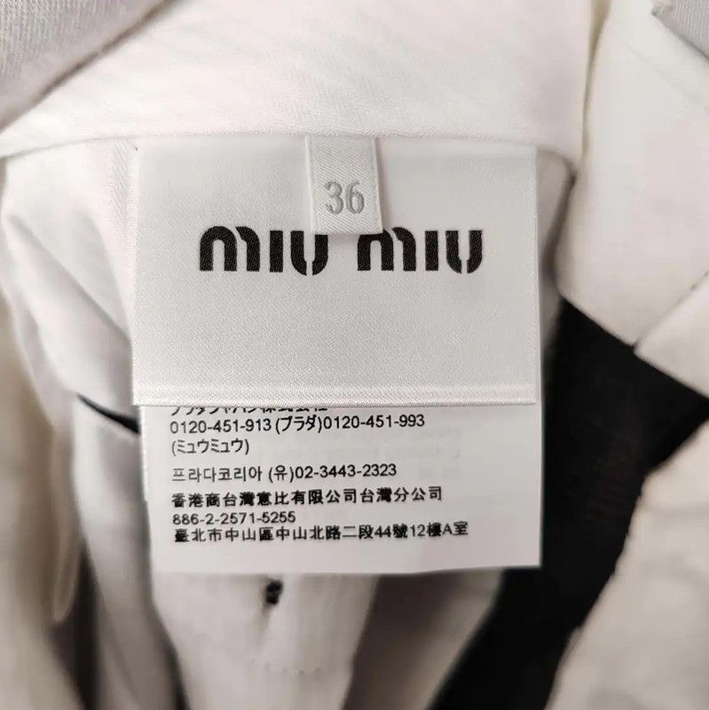Miu Miu Miu Miu Gray Wool Casual Trousers 0089 Size 26" / US 2 / IT 38 - 5 Thumbnail