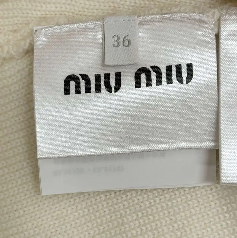 Miu Miu Miu Miu Beige Women's Knit Skirt 0089 Size 23" - 6 Thumbnail