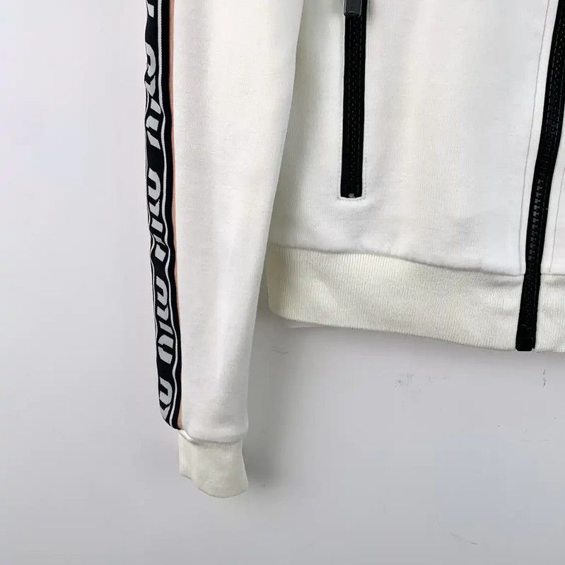 Miu Miu Miu Miu Women's Cotton White Jacket 0089 Size S / US 4 / IT 40 - 5 Thumbnail